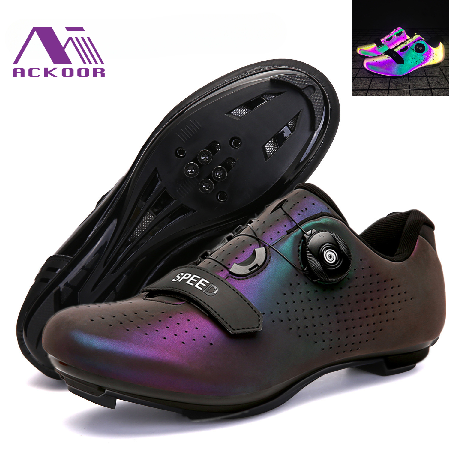 Clipless Mtb Shoes - Professional Sneakers Men Ultralight Cycling Shoes