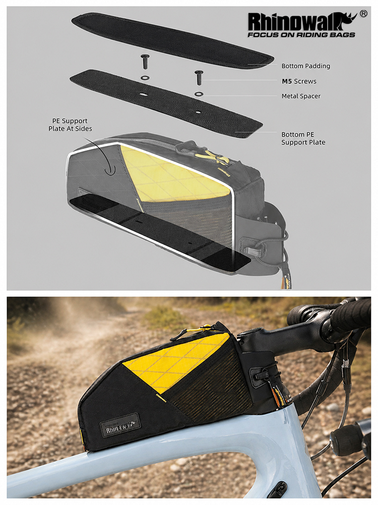 Cycling Gear Storage - Rhinowalk Bike Top Tube Bag 1.2L