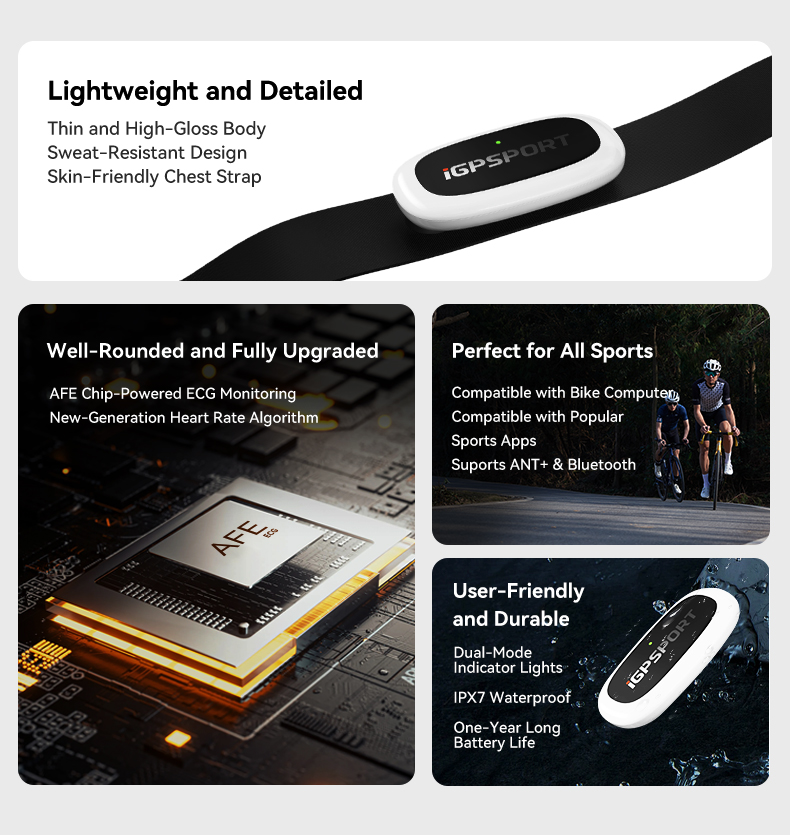 IGPSPORT HR50 Heart Rate Monit - Cycling Heart Rate Monitor recensie en prijs
