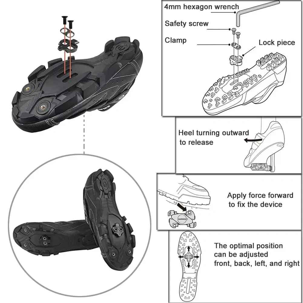 CNC MTB Bike Pedal Shoes Cleat - Clipless Mtb Shoes recensie en prijs