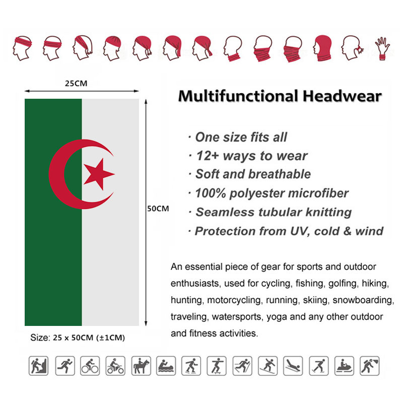 Algeria Flag Printed Bandana H - Cycling Gear For Women recensie en prijs